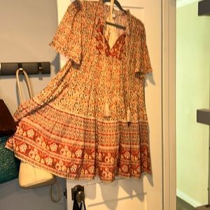 Sundress with attached slip